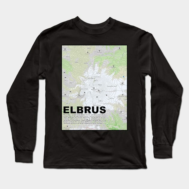 Elbrus Elevation: Caucasus Summit Long Sleeve T-Shirt by senaru